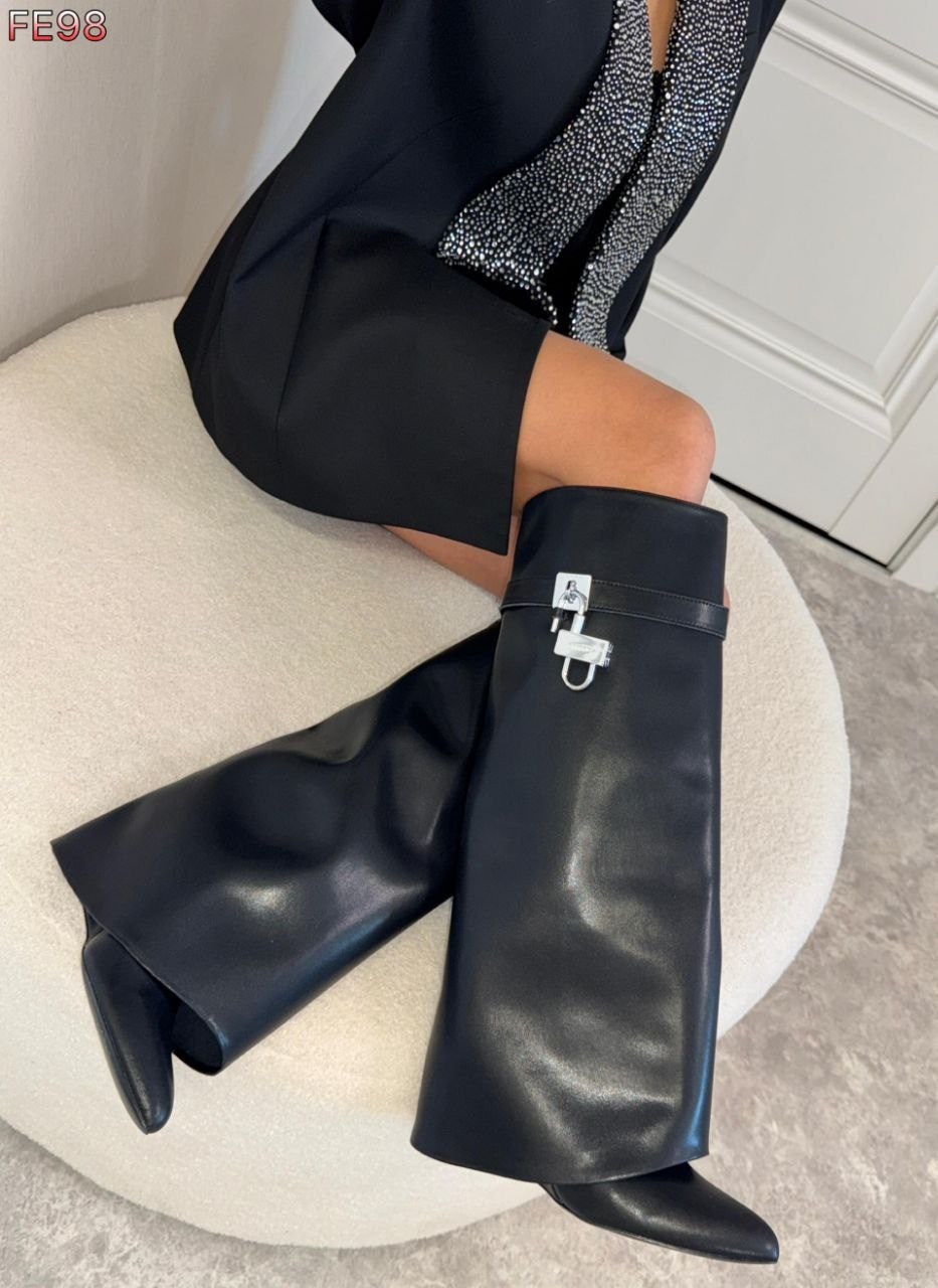 сапоги givenchy,сапоги живанши,женские сапоги,кожаные сапоги,сапоги givenchy shark lock
