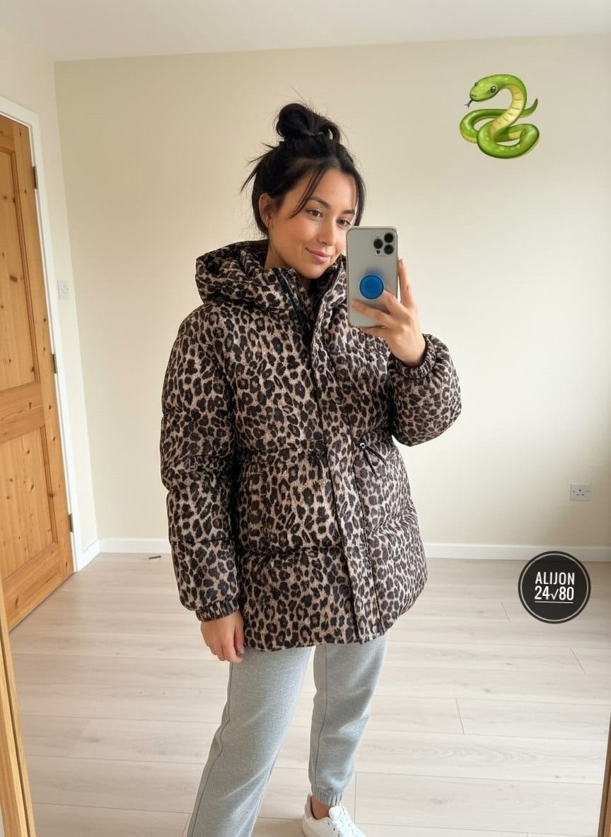 пуховик двусторонний,демисезонная куртка,куртка женская,леопардовая куртка,куртка