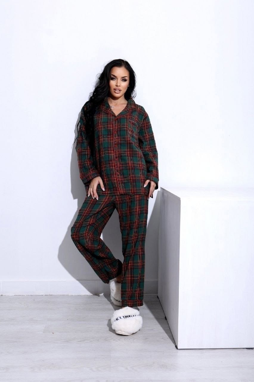 пижама женская,пижама в клетку,пижама со штанами в клетку,пижама костюм для дома,пижама женская хоум стайл