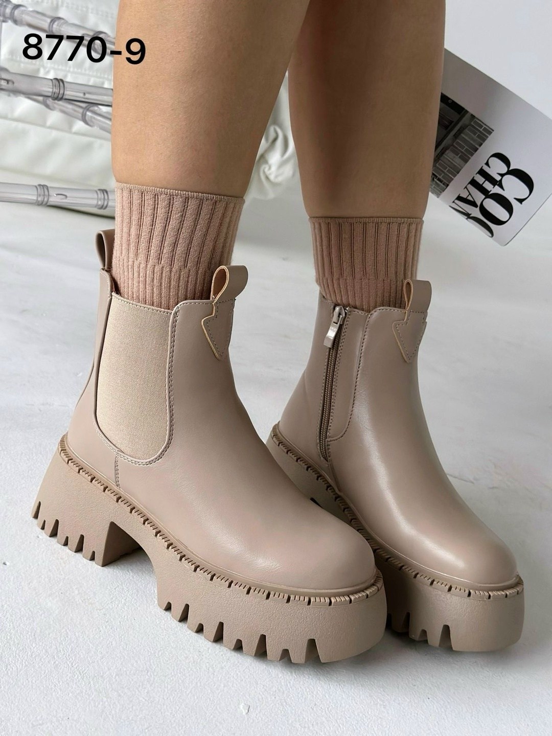 ,ботинки женские,ботинки женские экокожа,женская ,экокожа бежевая