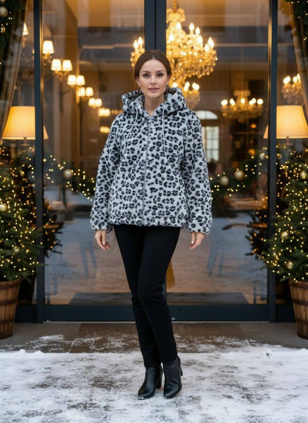 леопардовая куртка,gulliver леопардовая куртка,куртка с капюшоном,куртка женская,куртка зимний с капюшоном