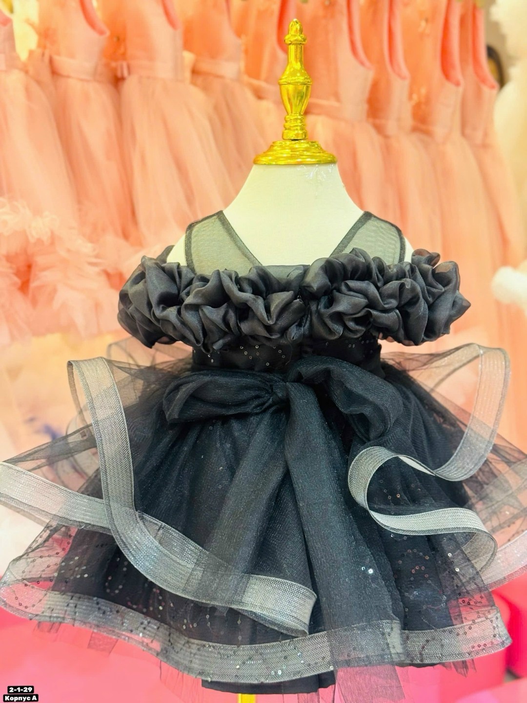 пышное платье для девочки,нарядное платье,черное платье для девочки,чëрное платье,детские вечерние платья
