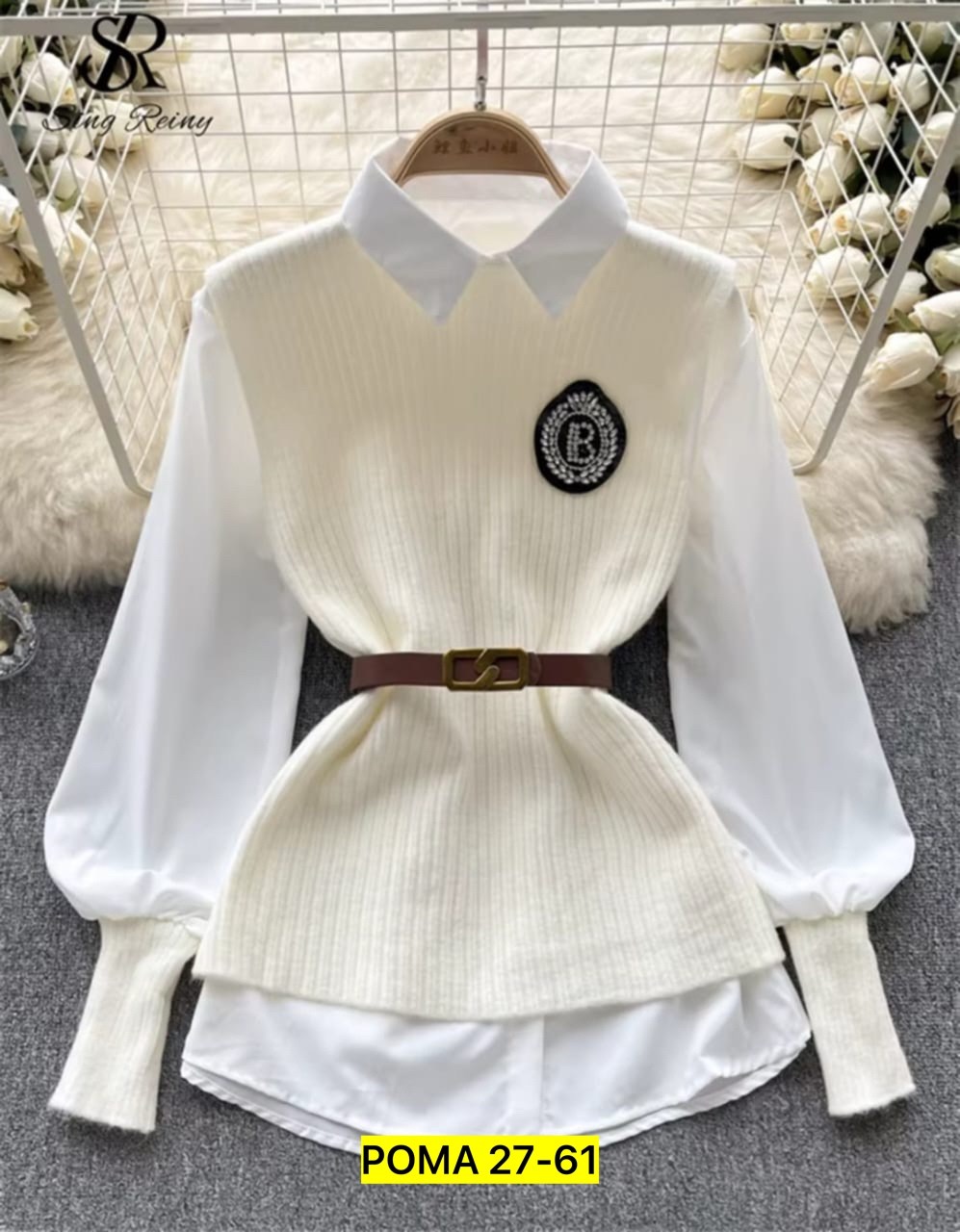 блузка вязаная,кофта комплект,блузка кофта,жилет с рубашкой,блузка для девушки