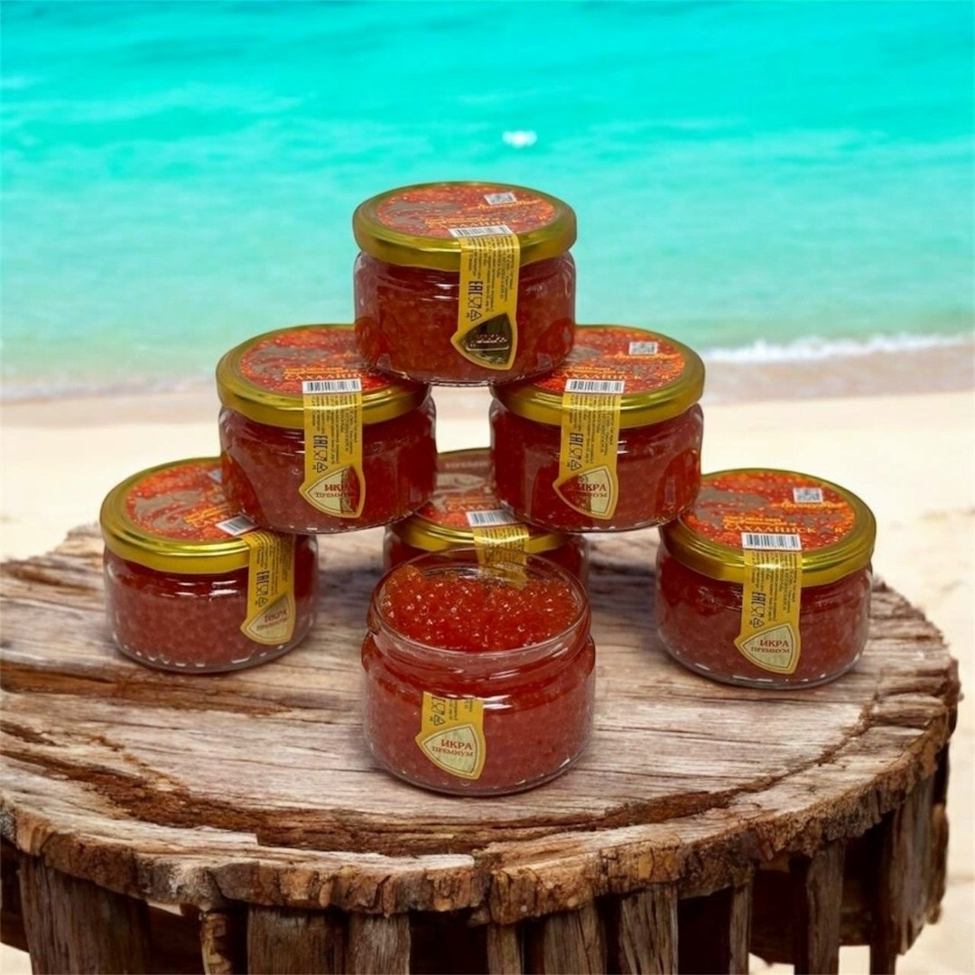 икра лососевая камчатская 220 грамм,икра лососевая зернистая премиум,икра лососевая сахалинская 220гр,икра красная лососевая,икра красная