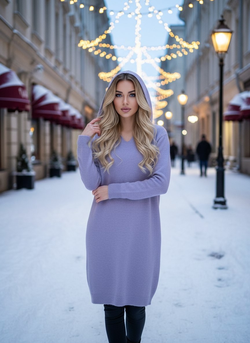 трикотажное платье,спортивное платье с капюшоном,трикотажное платье с капюшоном,модное платье,вязаное платье