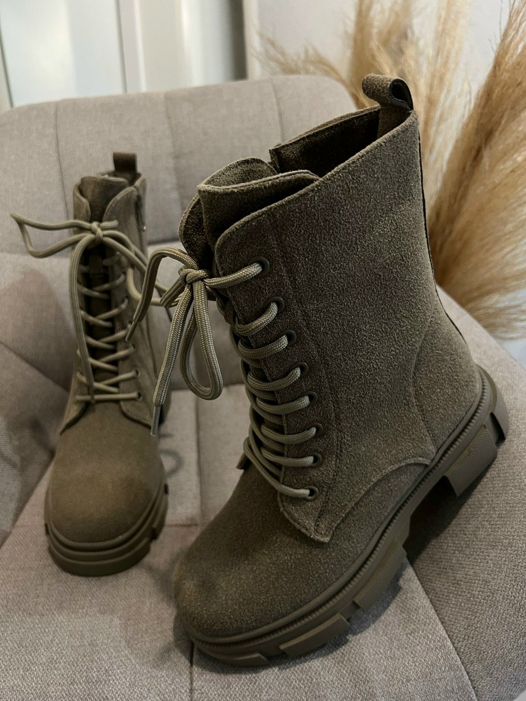 ботинки женские,,женская ,эконика высокие ботинки хаки,женские высокие ботинки