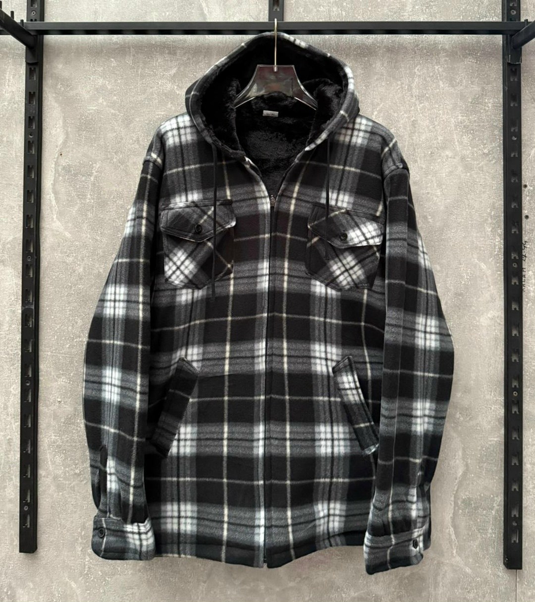 повседневная куртка,куртка теплая,рубашка с капюшоном,клетчатая куртка,рубашка с капюшоном мужская