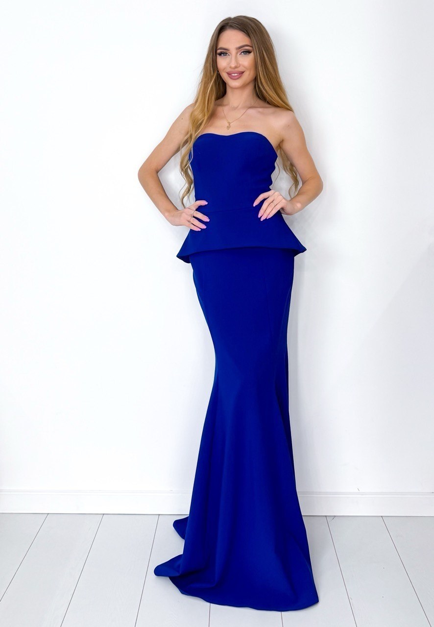 синее платье вечернее,платье рыбка вечернее,шикарные платья,платье креп,вечернее платье