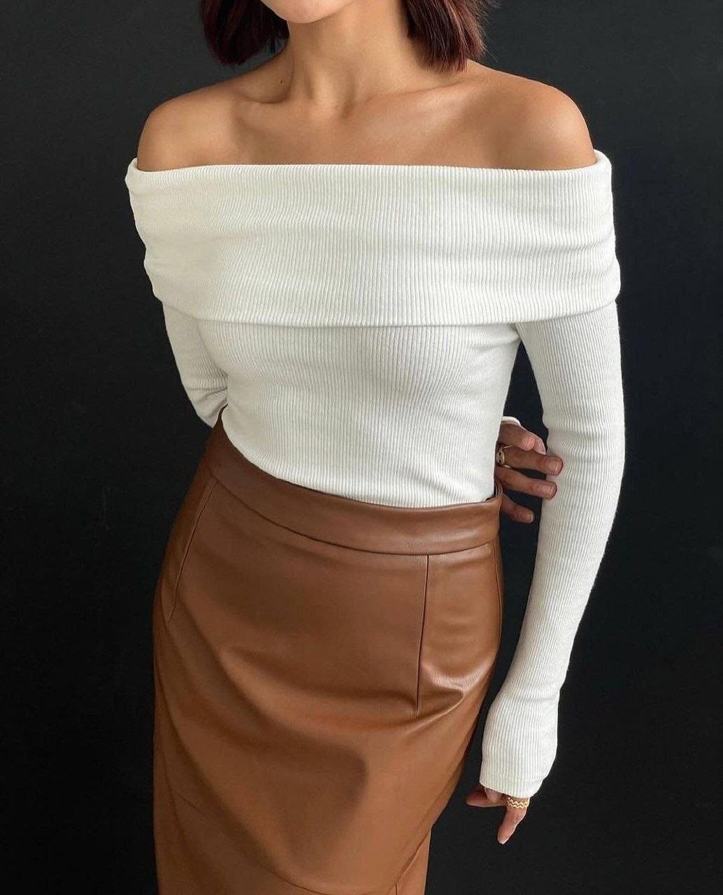 кожаная юбка с разрезом,,юбка из экокожи,юбка кожаная миди,юбка кожаная