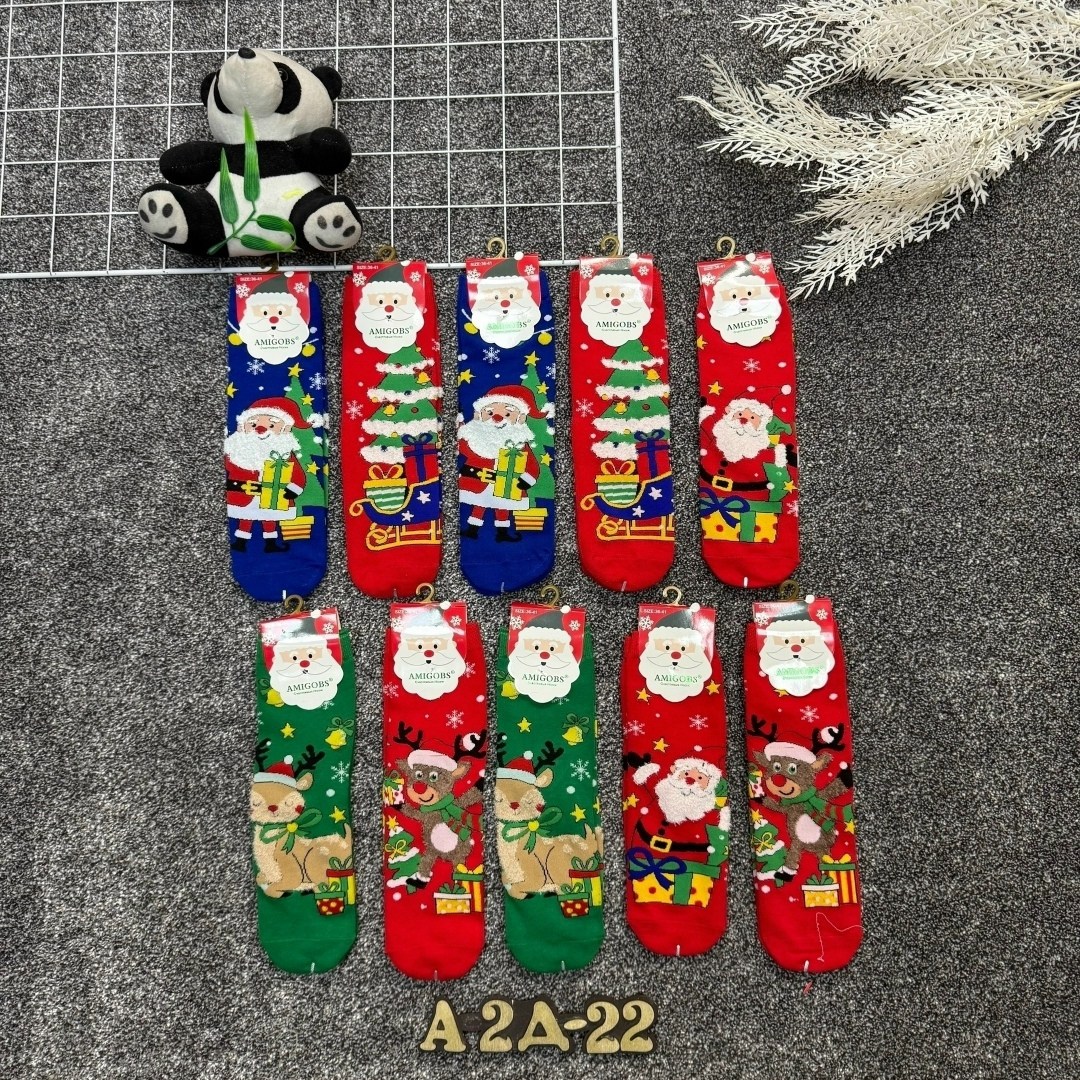 новогодние женские носки,новогодние носки,набор новогодние носки,amigobs носки новогодние 10 пар,детские новогодние носки