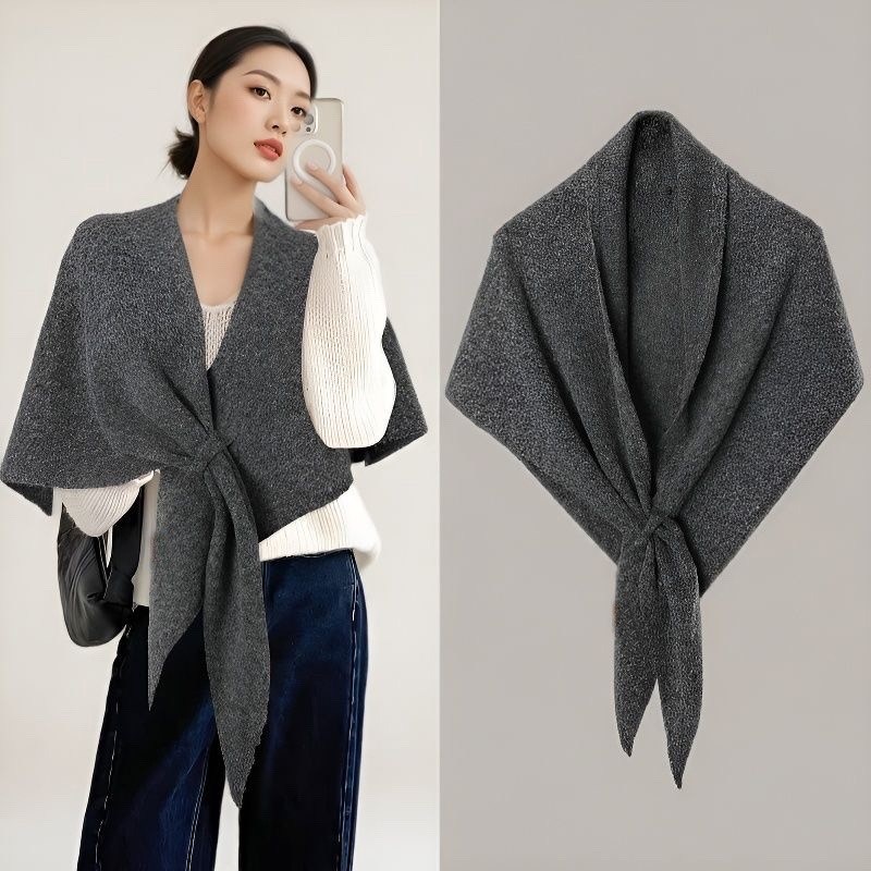 шарф пончо,пончо накидка,шарфы для женщин,вязаная накидка,треугольный шарф