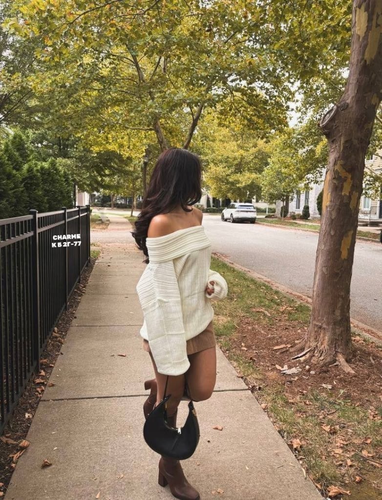 модные образы,свитер со спущенными плечами,стиль и мода,вязаные свитера,модные свитера