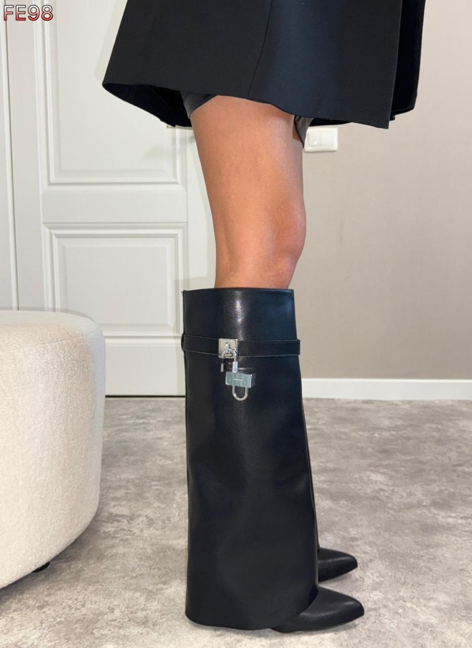сапоги givenchy,сапоги живанши,женские сапоги,кожаные сапоги,сапоги givenchy shark lock