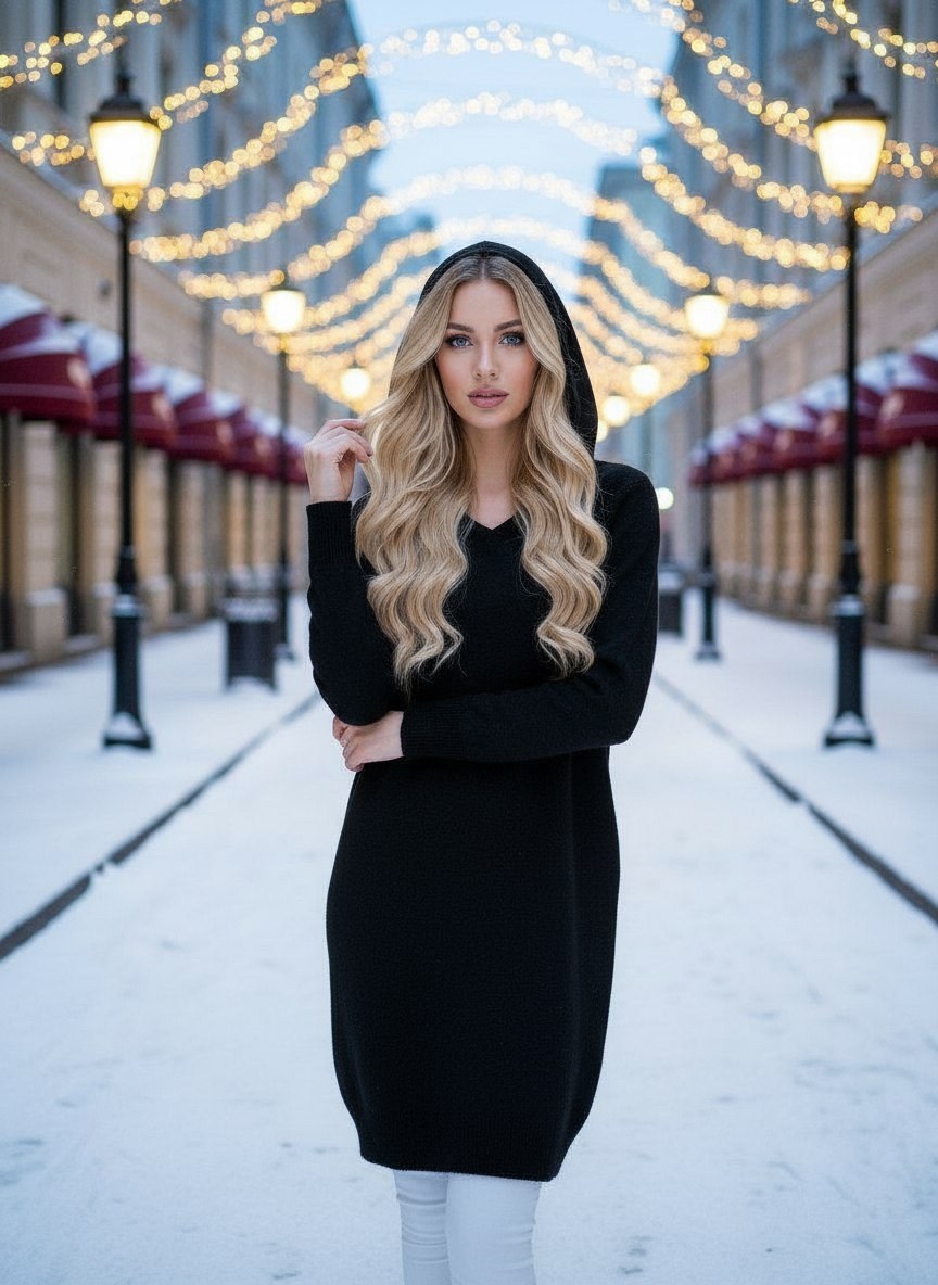 трикотажное платье,спортивное платье с капюшоном,трикотажное платье с капюшоном,модное платье,вязаное платье