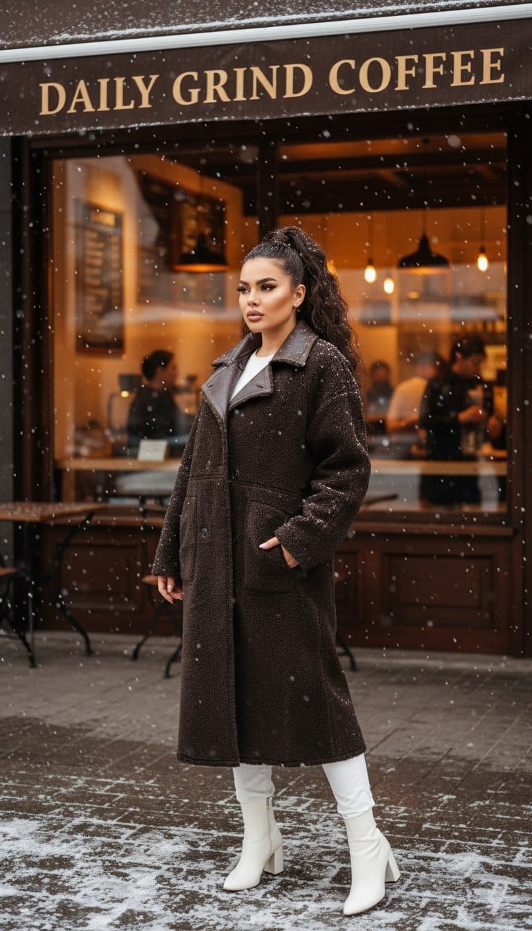 дубленка женская,дубленка удлиненная,зимняя дубленка,модные дубленки,эко дубленка женская