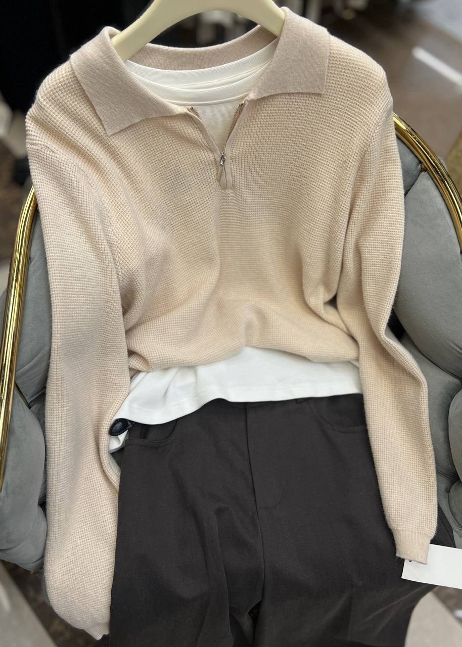 свитер кофта,женская кофта,оригинальный джемпер,свитер с воротником,свитер модный