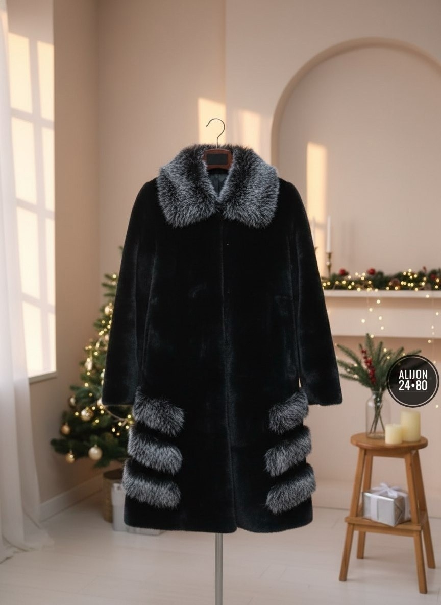 шуба из мутона,мосмеха шуба из мутона с воротником,мутоновая шуба,шуба мутоновая с чернобуркой,шуба мутон