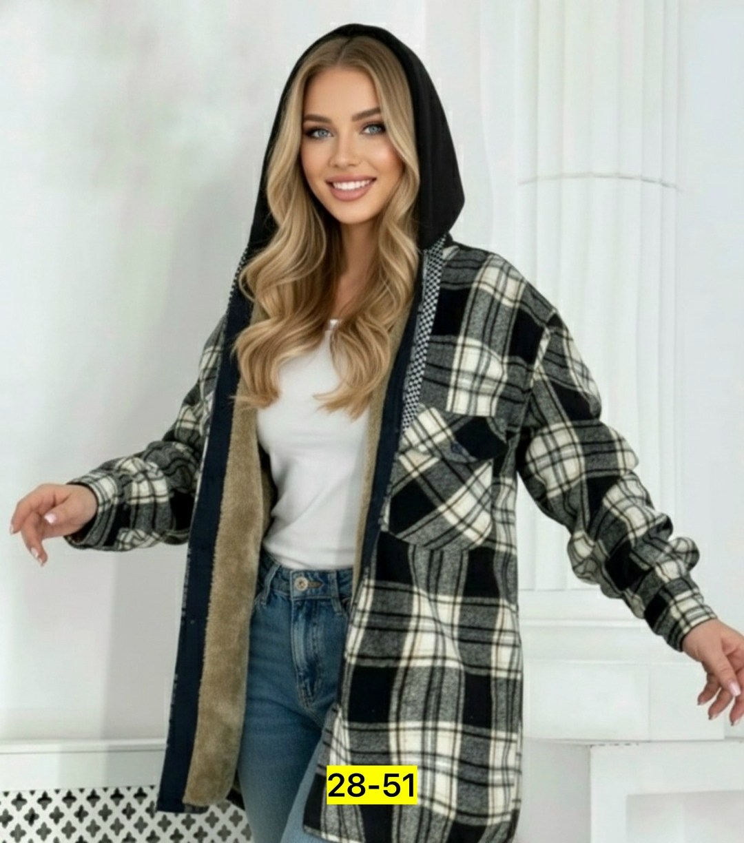 теплая рубашка,рубашка с капюшоном,рубашки на меху,рубашка оверсайз теплая в клетку,