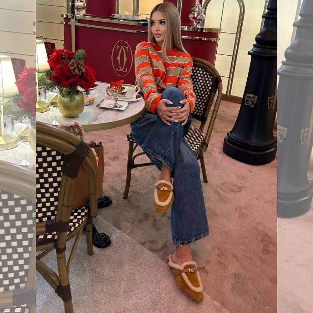 мюли hermes oz,мюли эрмес с мехом,сабо с мехом,меховые тапочки эрмес,мюли с мехом