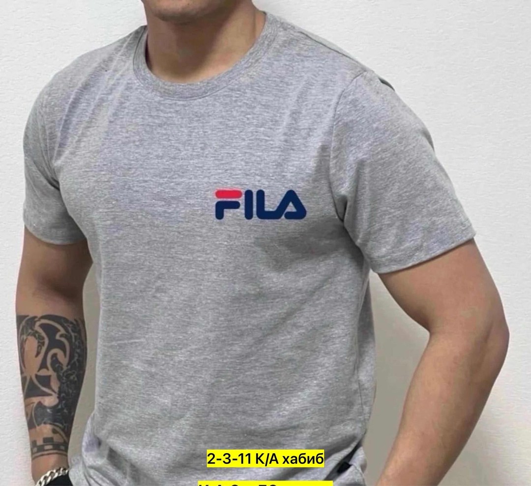 футболки для мужчин,мужская футболка,футболка мужская серая,мужская мода,мужские футболки fila