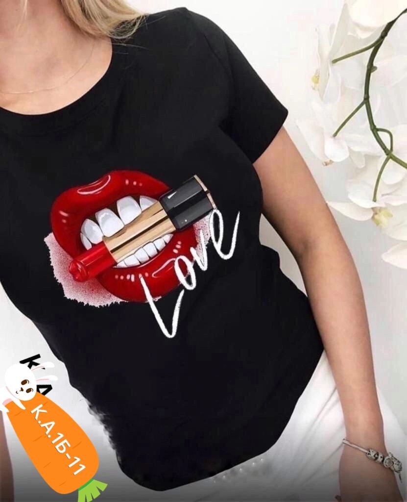 майка с губами,женская футболка с принтом,женская футболка,футболка с принтом губы,летние женские футболки