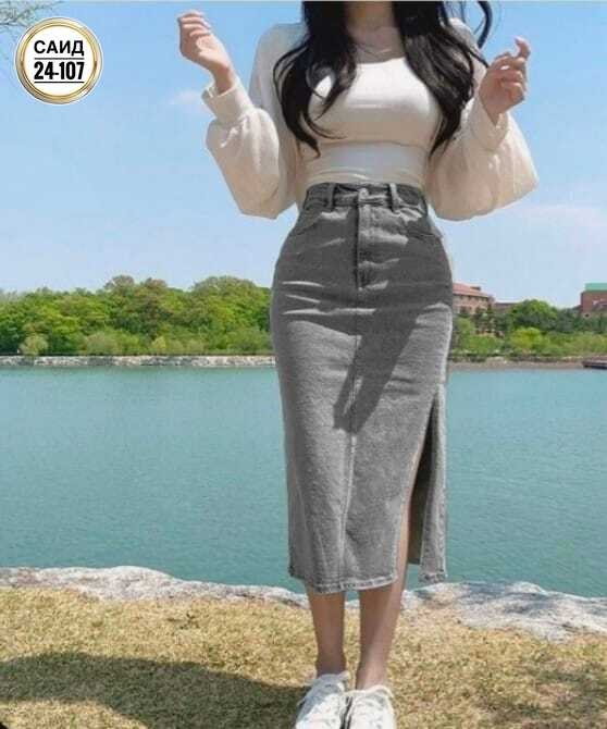 юбка джинсовая,юбка миди джинсовая разрезом,женская юбка,джинсовая миди юбка,юбка джинс