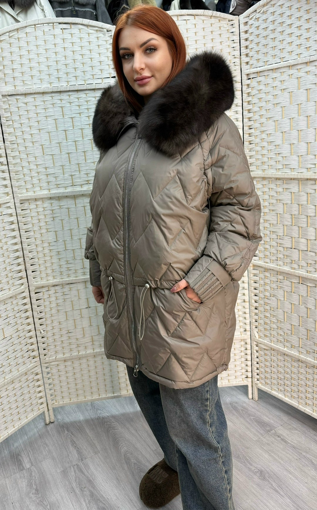 стильные пуховики,пуховики с мехом,пуховик утепленный,женские пуховики,пуховик бежевый