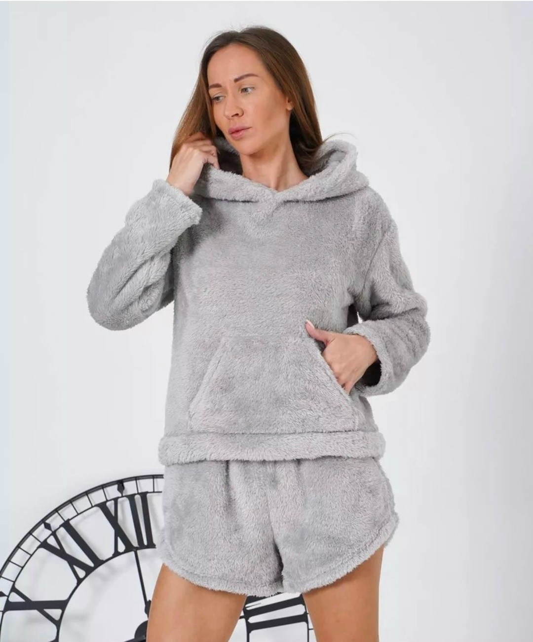 махровая пижама,пижама с шортами теплая плюшевая,пижама женская теплая,плюшевая пижама meow,плюшевая пижама