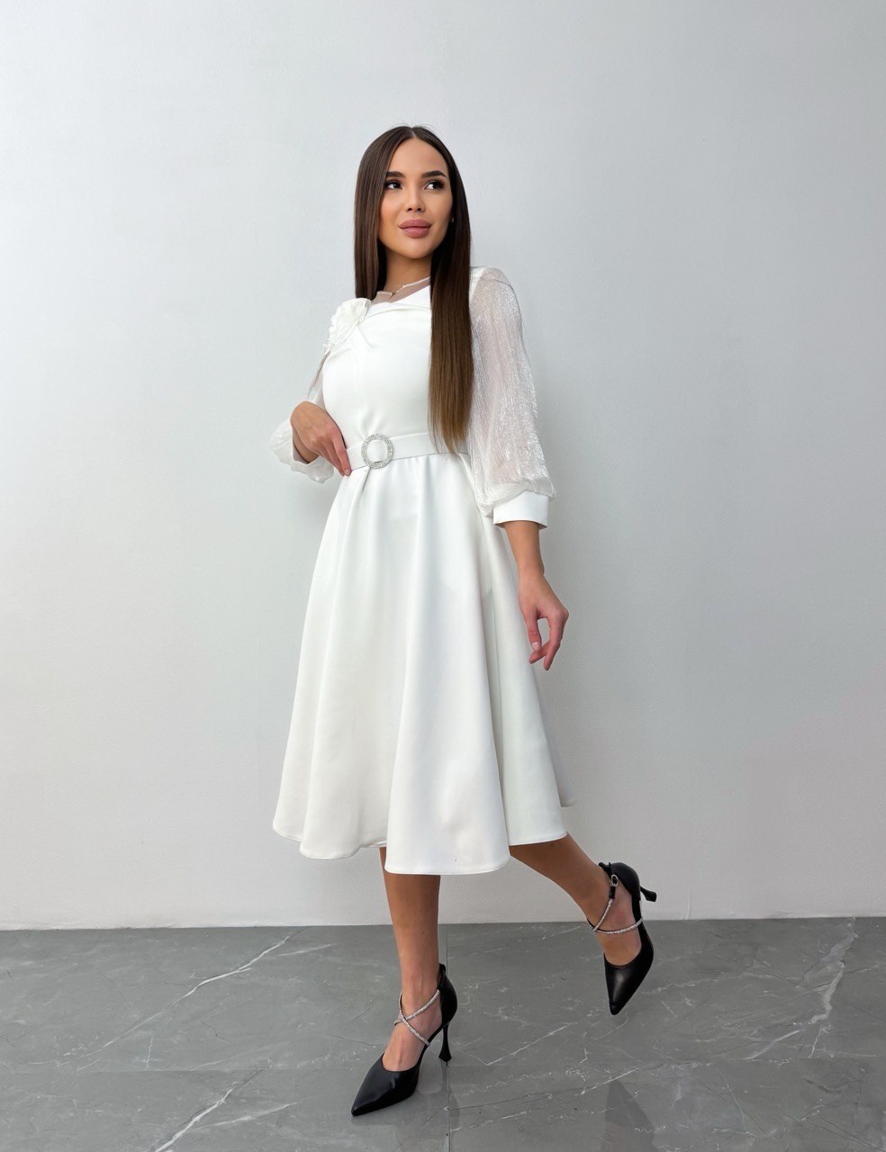 платье свадебное миди,платье,нарядное платье,платье креп,платье миди