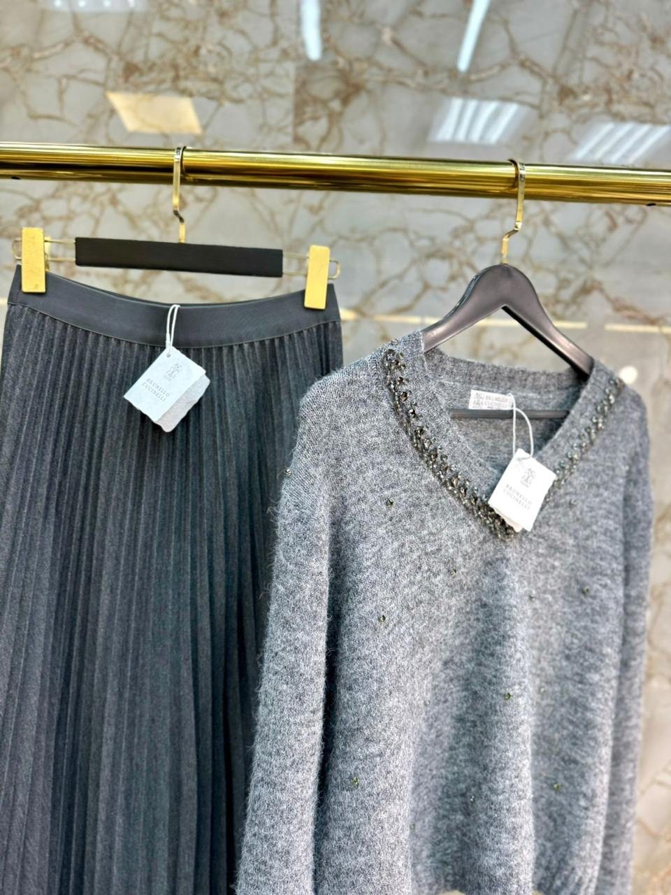 плиссированная юбка,юбка плиссе,вязаная юбка,юбка кофта,юбка