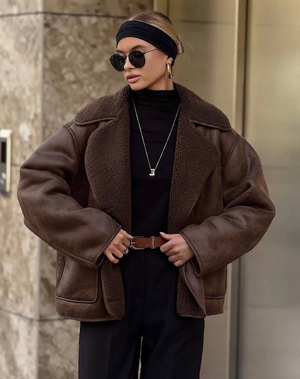 дубленка оверсайз,стильная дубленка,замшевая куртка,женская куртка,пальто и куртки