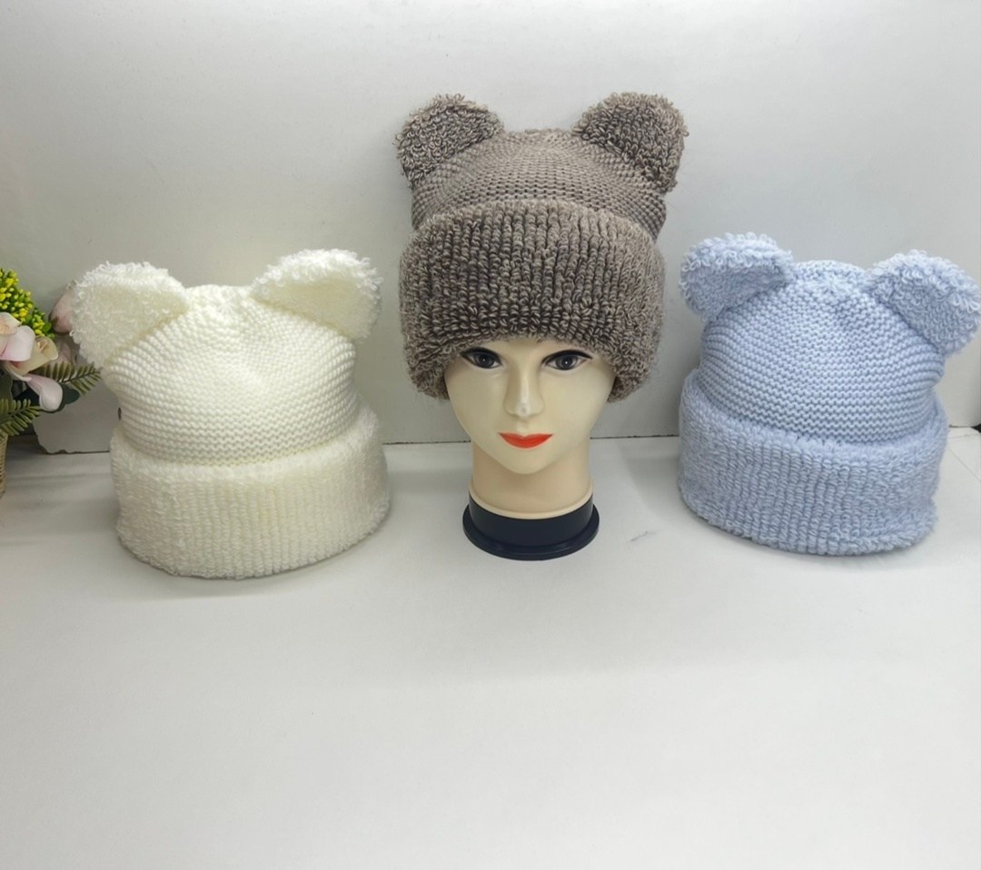 женская вязаная шапка,шапка,шапка для женщин,шапка для девочек,вязаная шапка с ушками
