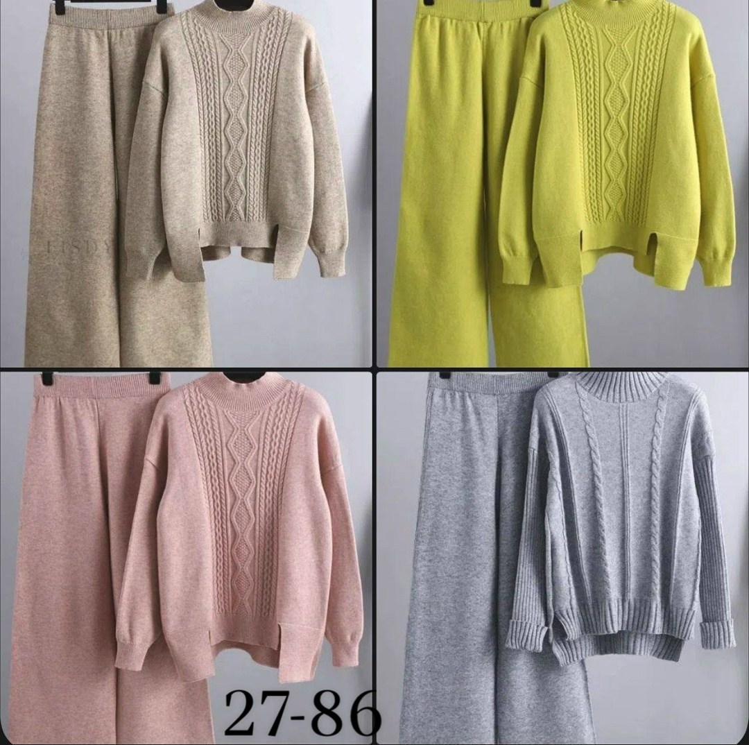 женский трикотажный костюм из двух предметов,женский трикотажный костюм,трикотажные костюмы,трикотажный костюм повседневный,вязаные костюмы