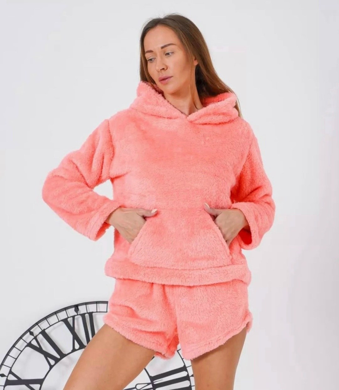 махровая пижама,пижама с шортами теплая плюшевая,пижама женская теплая,плюшевая пижама meow,плюшевая пижама