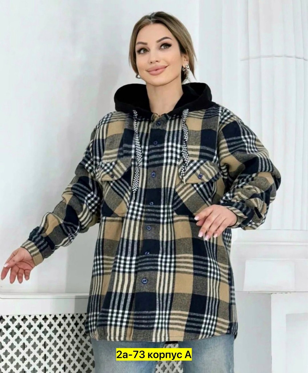 рубашка женская теплая в клетку оверсайз,женская рубашка,рубашка женская в клетку теплая, ,рубашки на меху