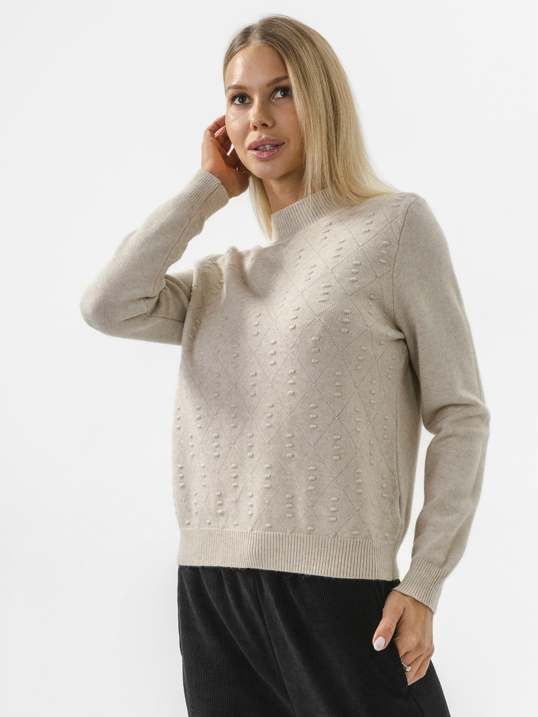 бежевый джемпер,джемпер,вязаный джемпер женский,джемпер молочный,женский джемпер бежевый