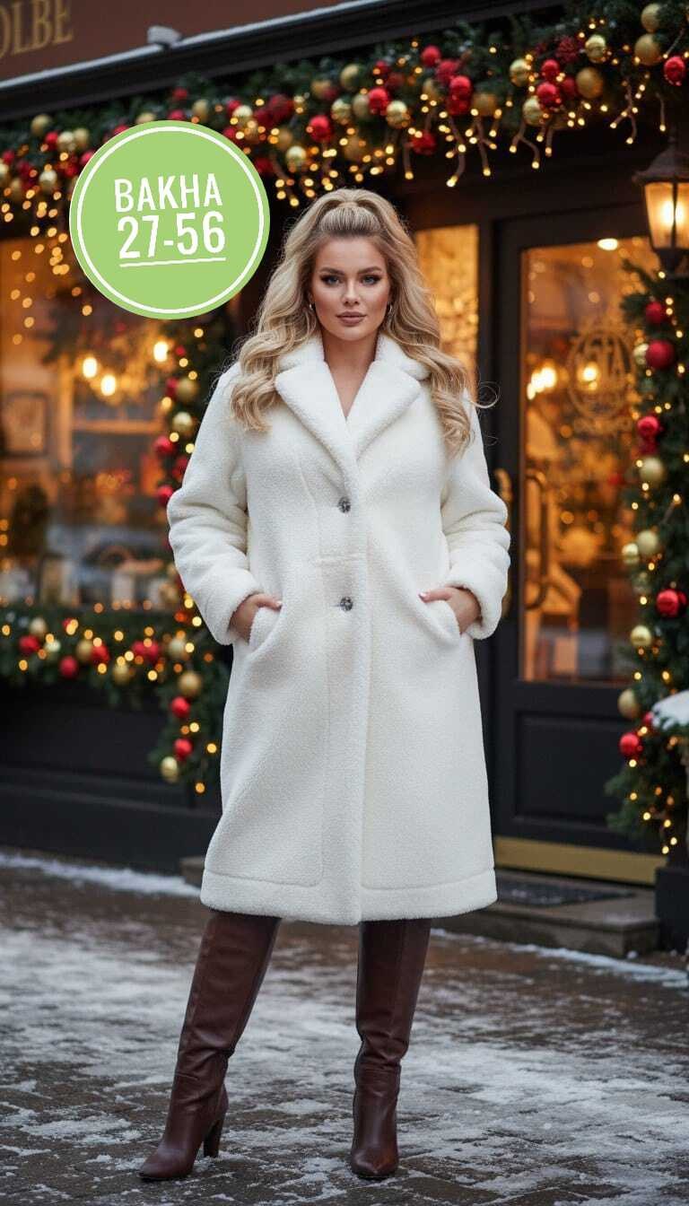 пальто из искусственного меха,белое плюшевое пальто,теплое пальто,плюшевое пальто женское,плюшевое пальто