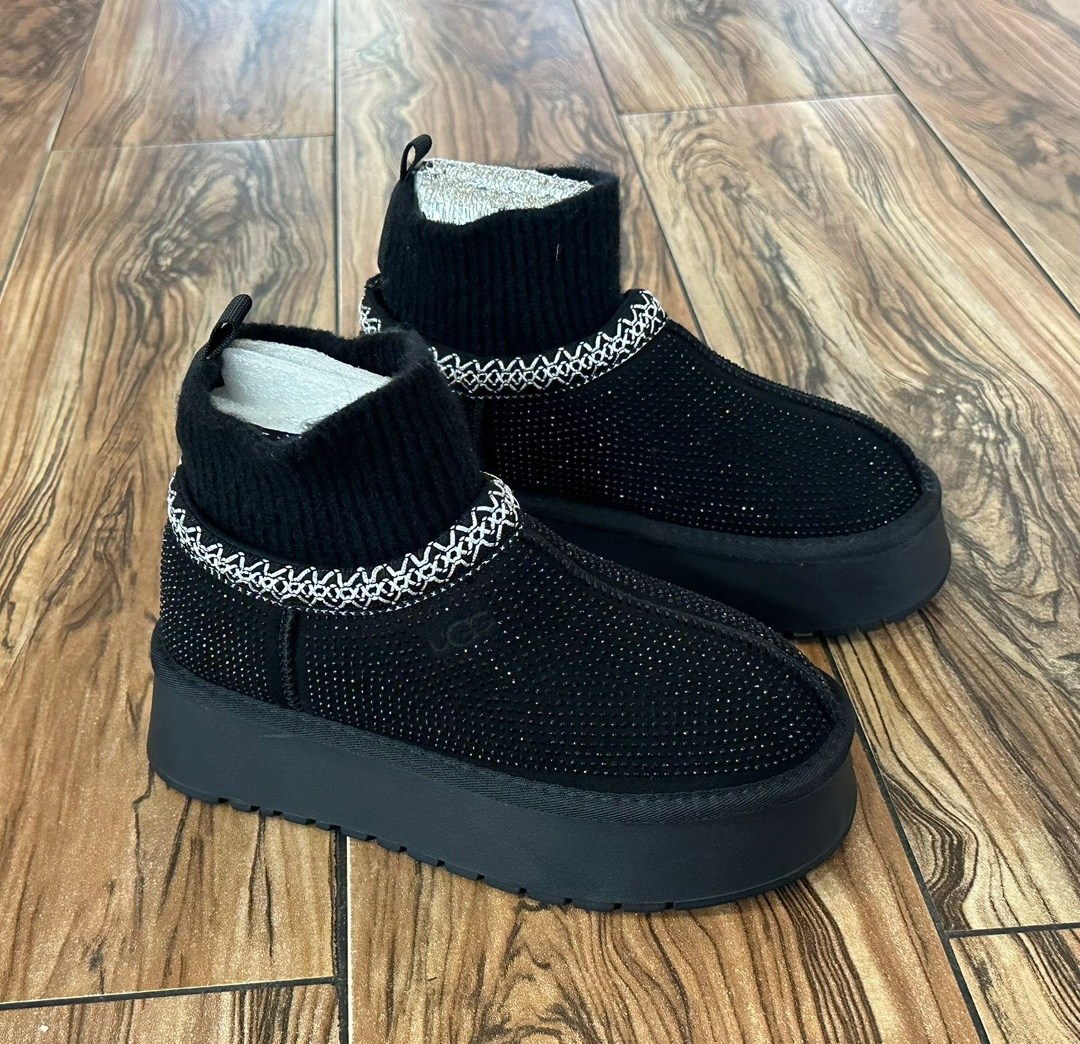 женские угги,низкие угги на высокой подошве,,женская зимняя ,угги на высокой подошве