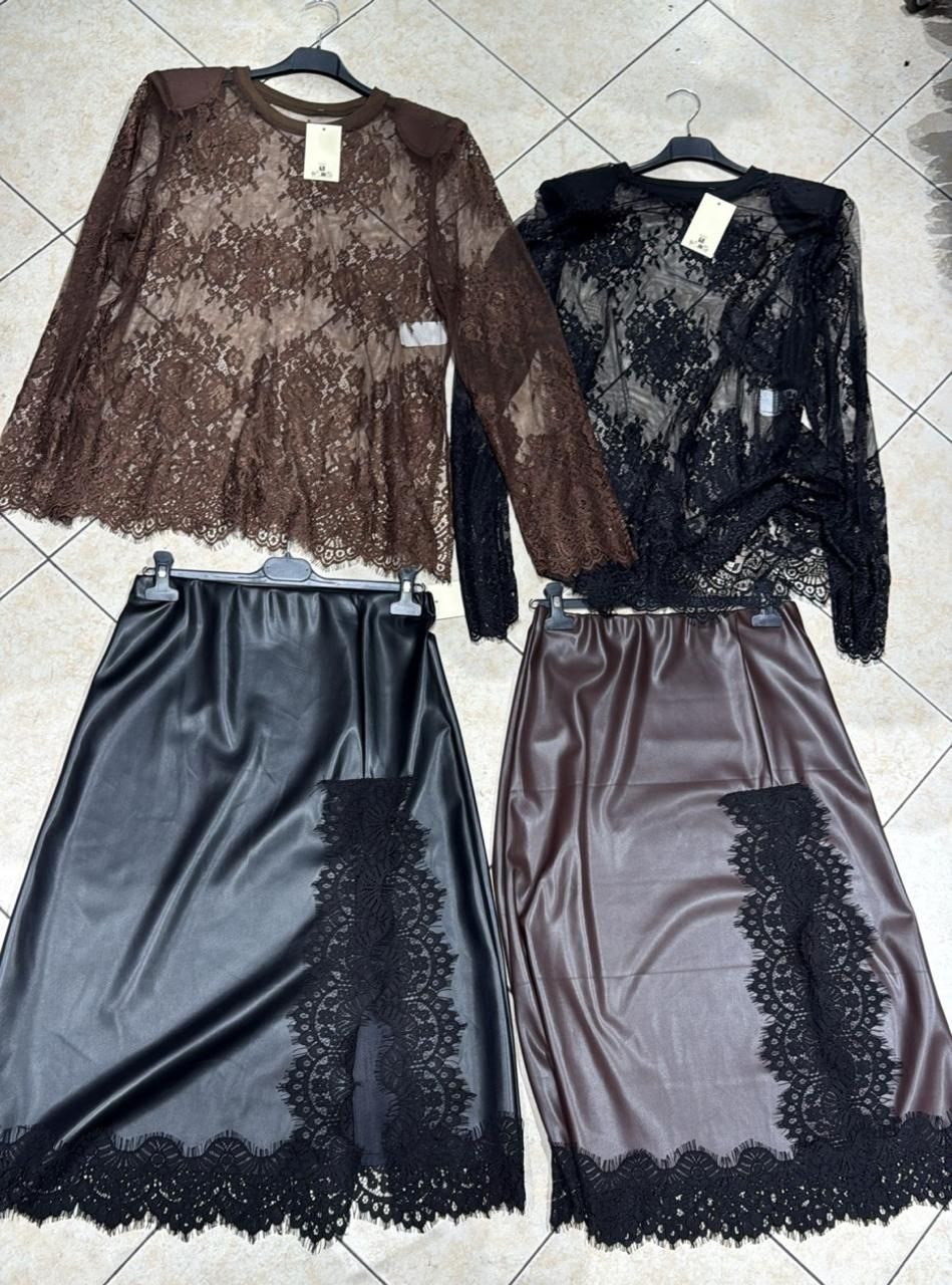 юбка с гипюром,юбка с кружевами,кожаные комбинированные юбки,кожаная юбка с кружевом,кожаная юбка