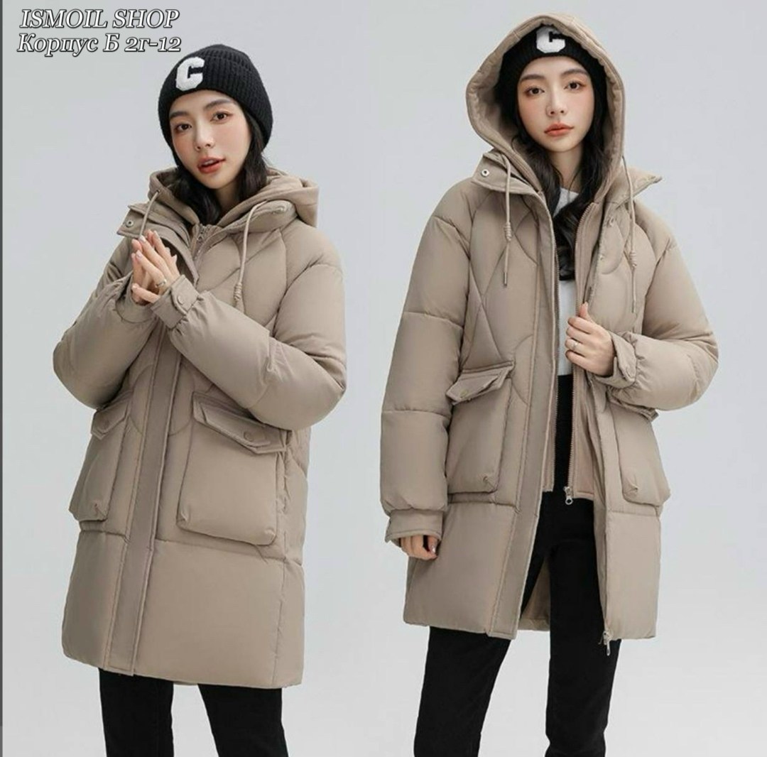 пуховик повседневный,стильные пуховики,зимняя куртка женская,пуховик средней длины,женские пуховики