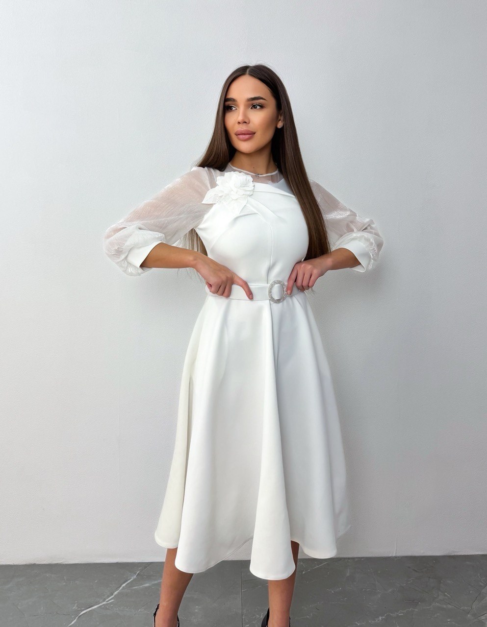 платье свадебное миди,платье,нарядное платье,платье креп,платье миди