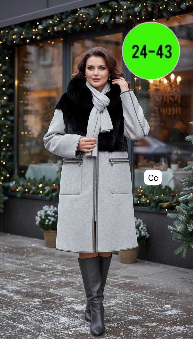 стильное пальто,женская дубленка,пальто комбинированное,куртка женская,зимнее пальто