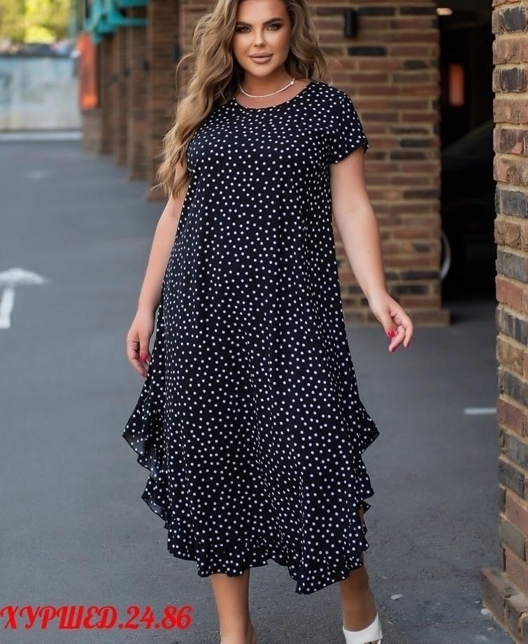 женское платье больших размеров,платье большие размеры,платье женские,женские летние платья,красное платье в горошек