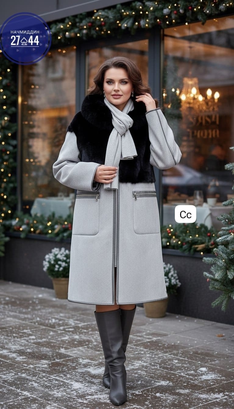 дубленка женская,пальто комбинированное,зимнее пальто,пальто с мехом,удлиненное пальто