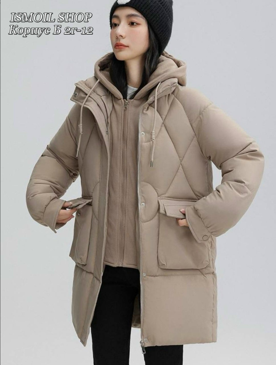 пуховик повседневный,стильные пуховики,зимняя куртка женская,пуховик средней длины,женские пуховики