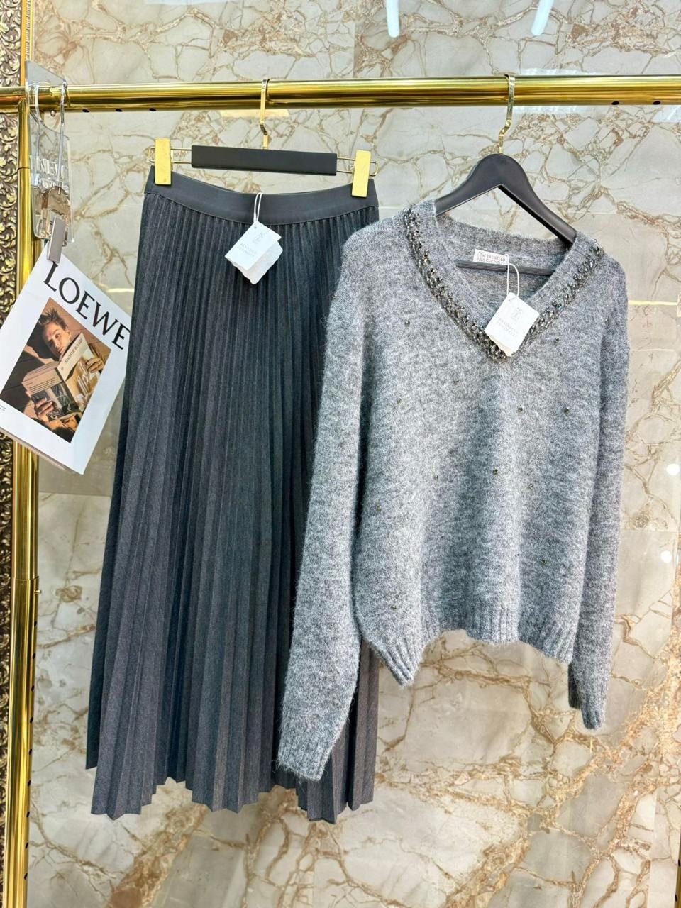 плиссированная юбка,юбка плиссе,вязаная юбка,юбка кофта,юбка