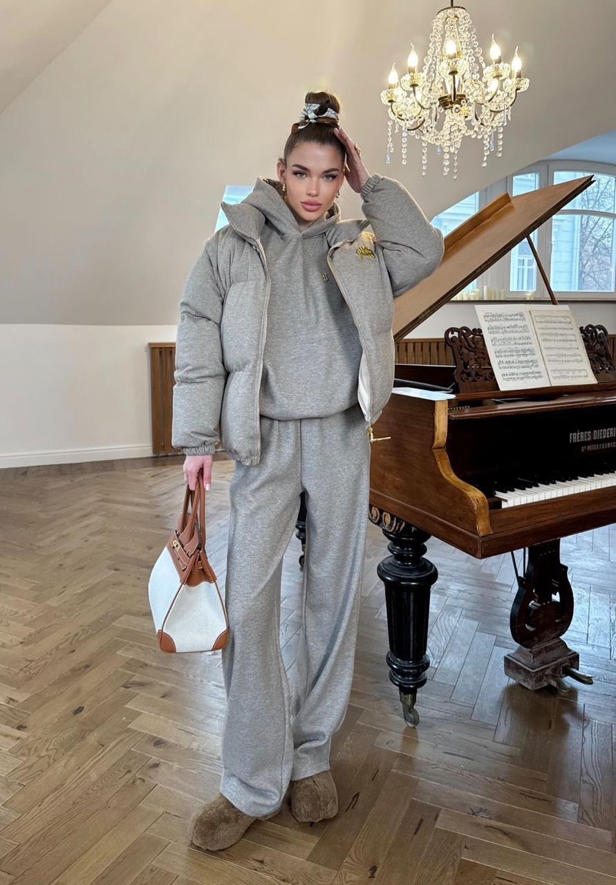 стильные костюмы,костюм тройка женский,серый костюм тройка,костюм тройка с курткой,костюм тройка