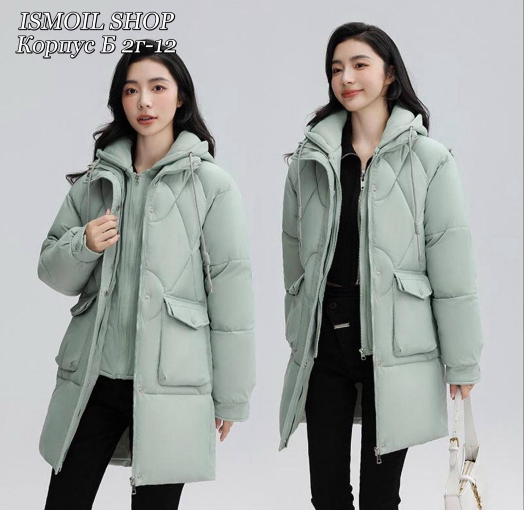 пуховик повседневный,стильные пуховики,зимняя куртка женская,пуховик средней длины,женские пуховики