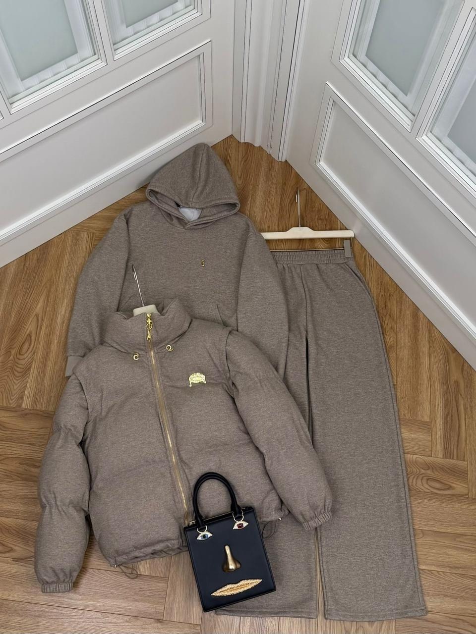 стильные костюмы,костюм тройка женский,серый костюм тройка,костюм тройка с курткой,костюм тройка