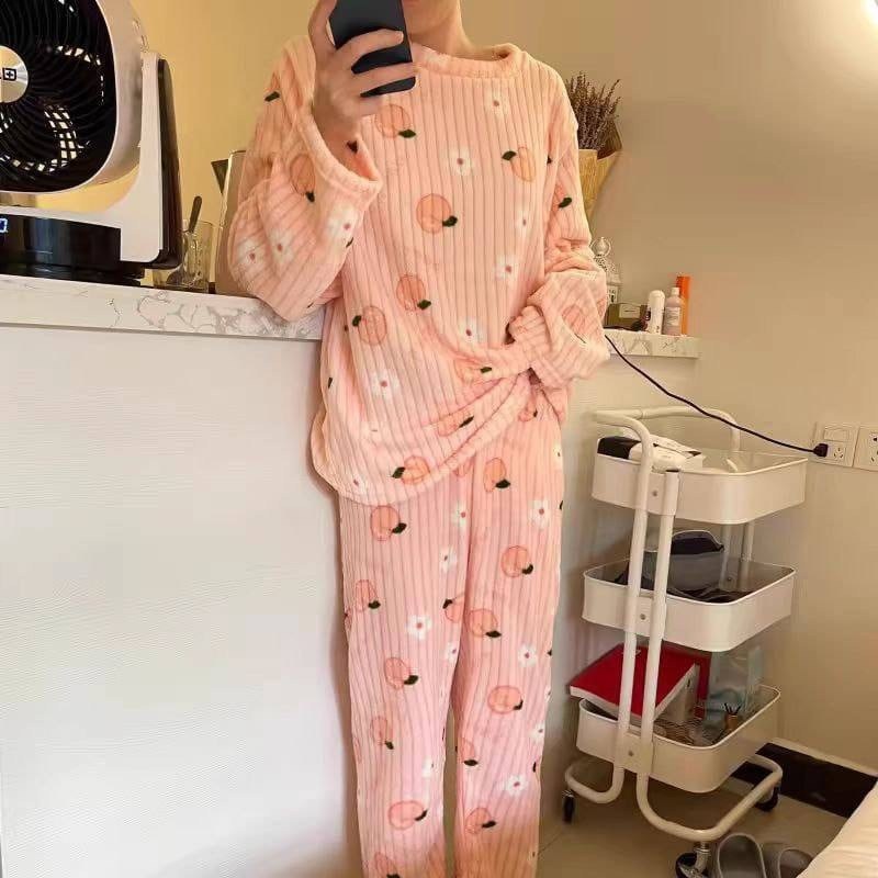 теплая пижама женская,теплая пижама,пижама домашний одежда,женские пижамные комплекты,пижама для женщин